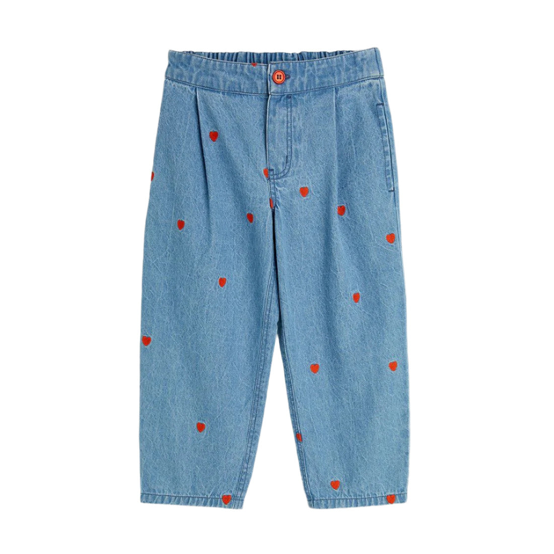 MINI HEARTS DENIM TROUSERS