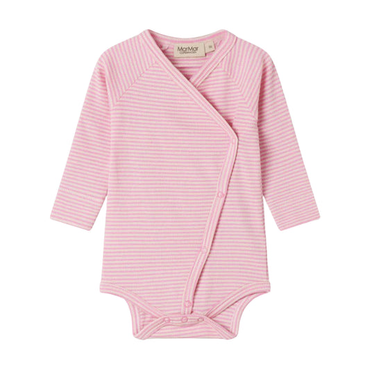 PINK STRIPE LONG SLEEVE ONESIE & PANT SET