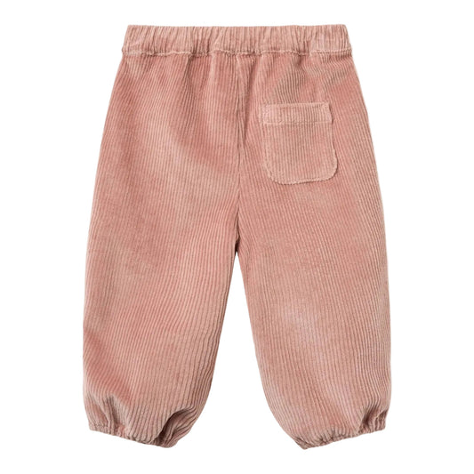 CORDUROY BABY JOGGERS - TEA ROSE