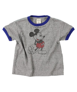 VINTAGE COTTON MICKEY MOUSE SCRIBLING RINGER TEE