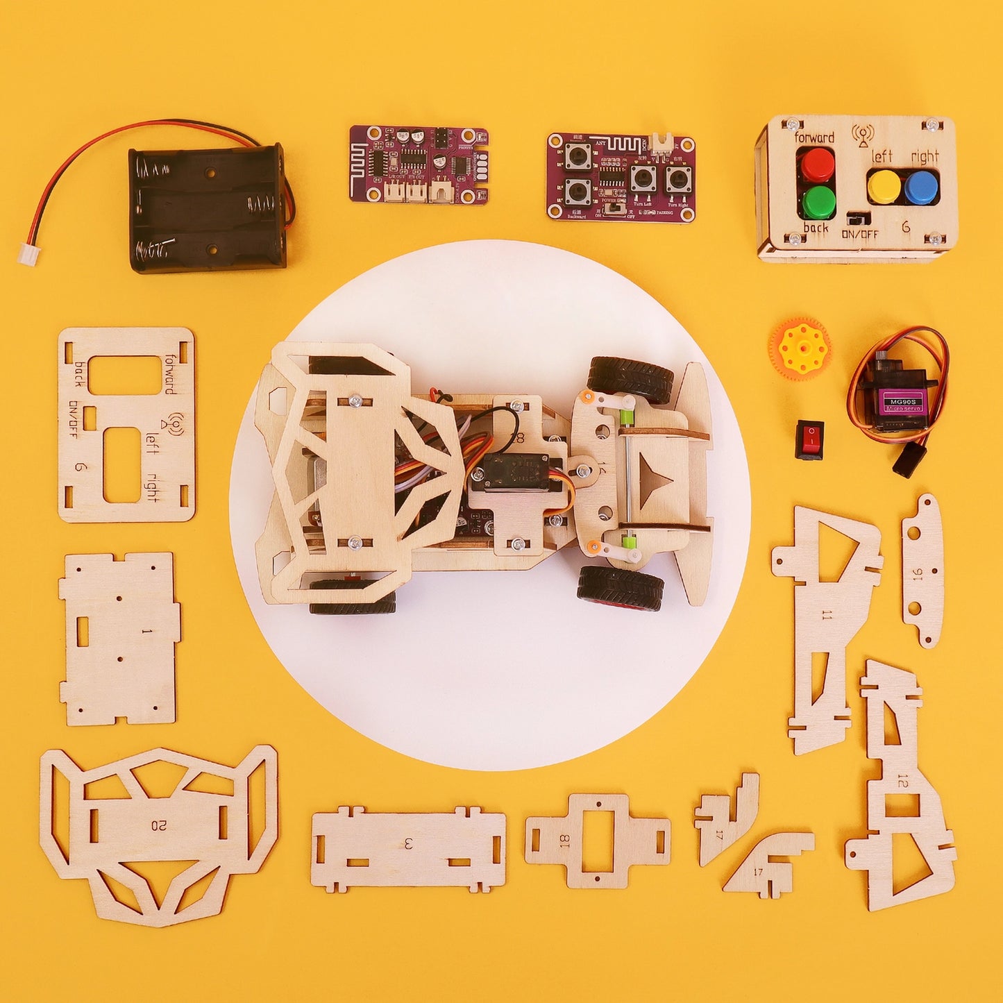 STEERING REMOTE CONTROL CAR DIY KIT