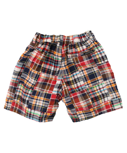 PATCHWORK PLAID UNISEX SHORTS