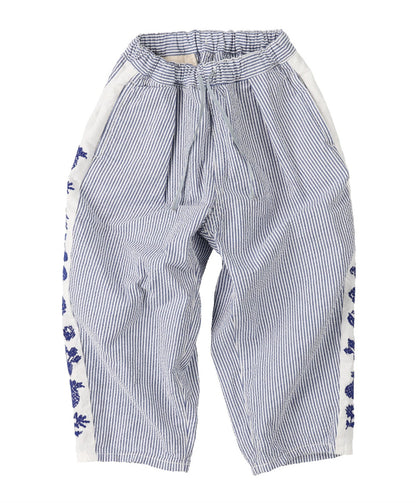 SEERSUCKER EMBROIDERED PANT