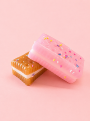 SPRINKLE ICE CREAM SANDWICH TABA SQUISHY - STRAWBERRY PINK