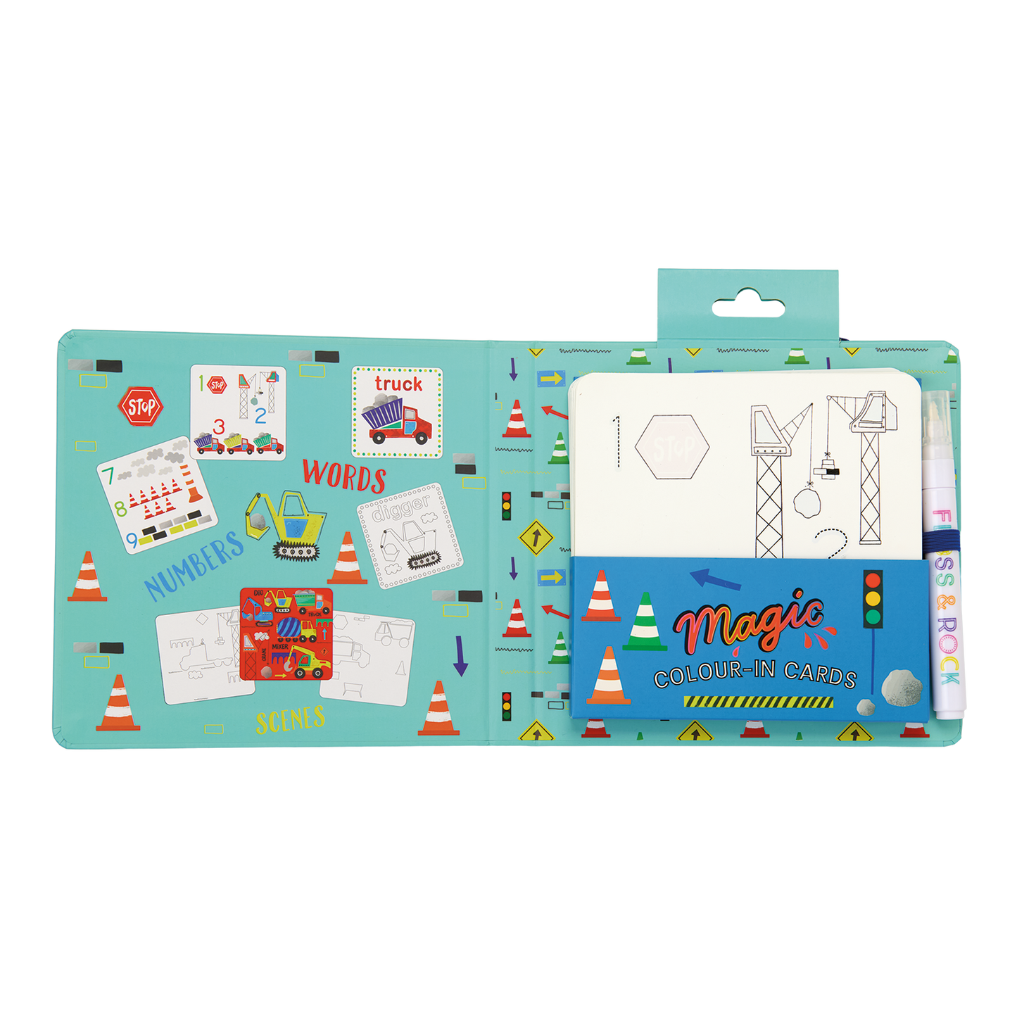 CONSTRUCTION MAGIC WATER COLORING CARDS