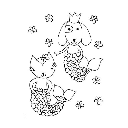MERMAIDS COLORING BOOK