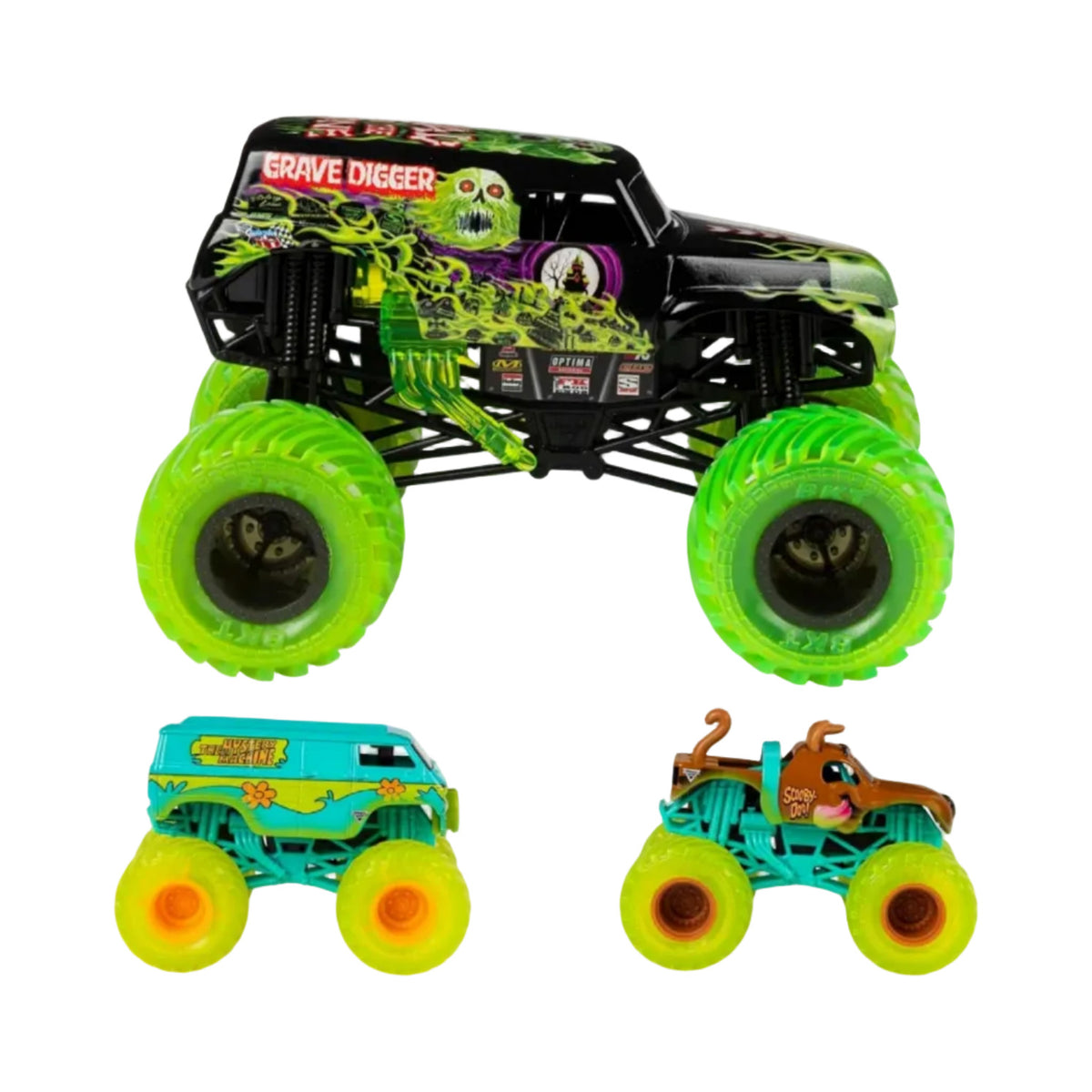 MONSTER JAM CURSE OF THE GASOLINE EXCLUSIVE DIE CAST SET