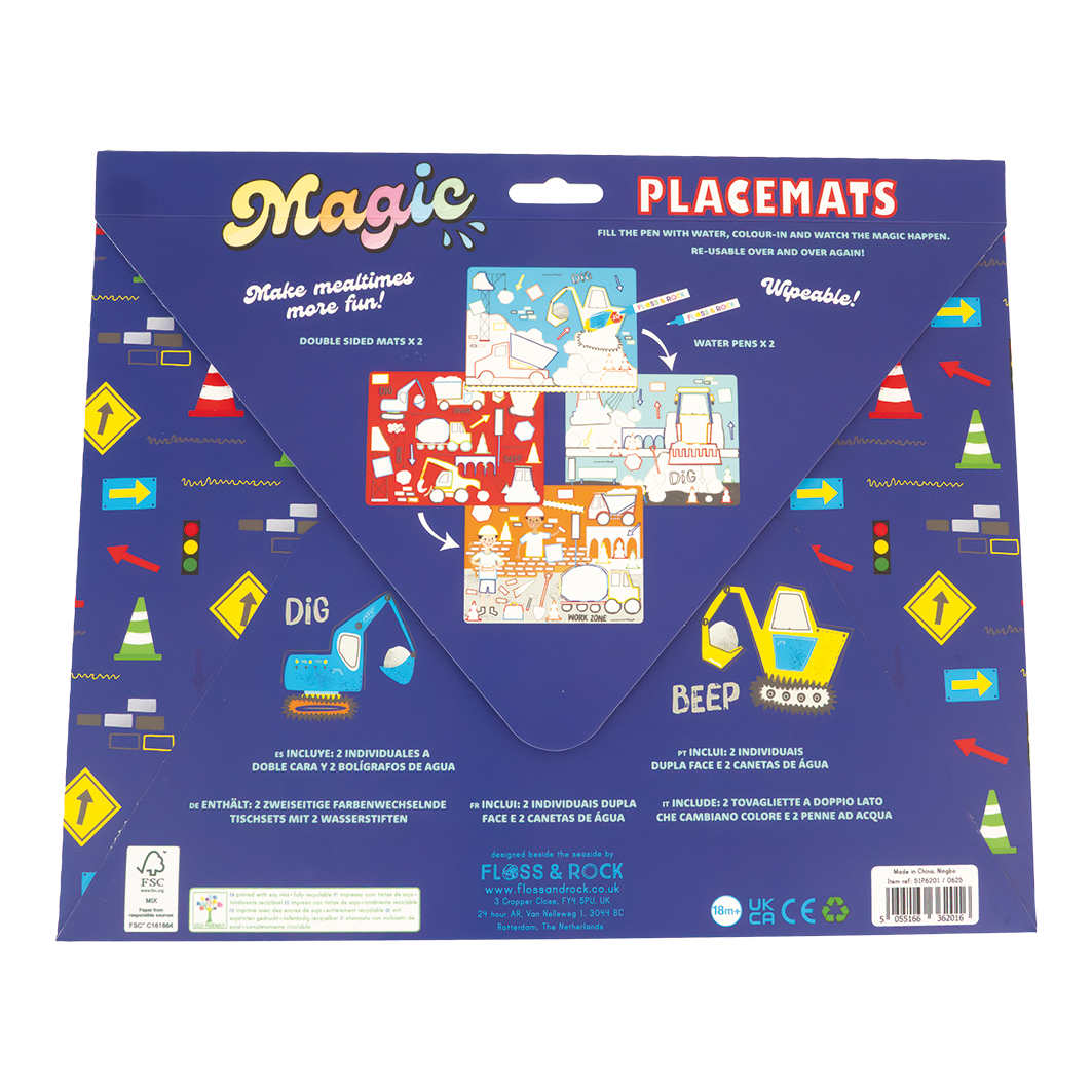CONSTRUCTION MAGIC WATER COLORING MATS