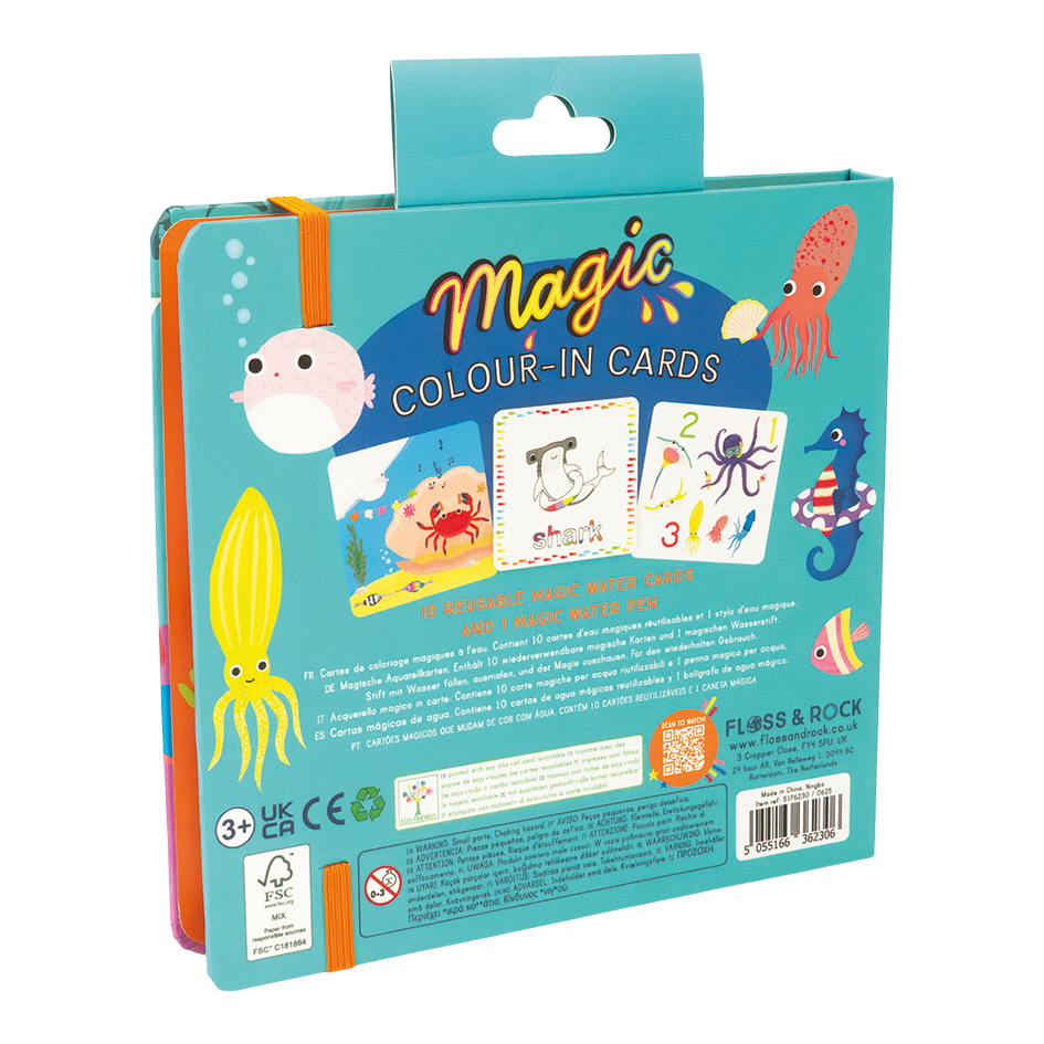 OCEAN MAGIC WATER COLORING CARDS