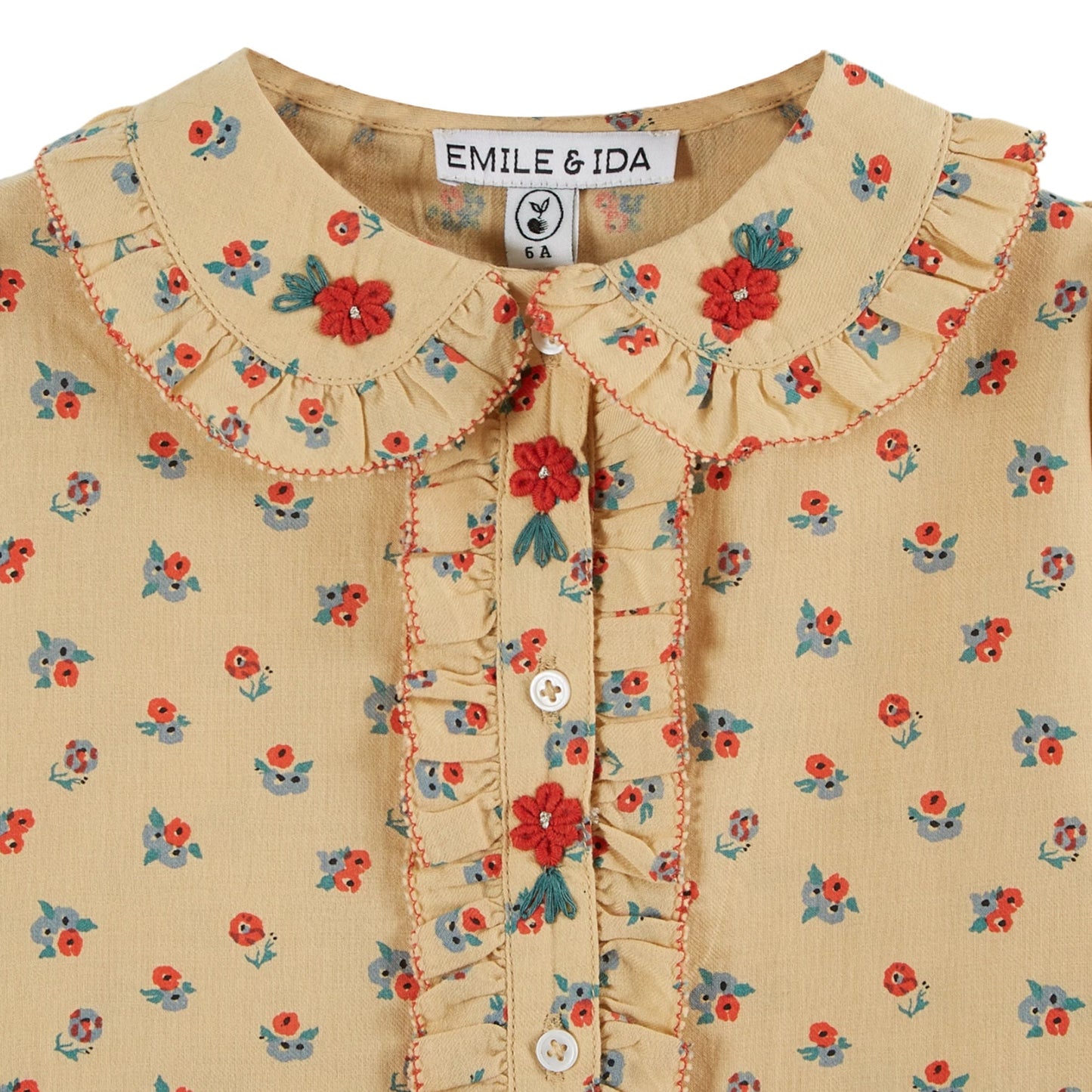 EMBROIDERED POPPY BLOUSE