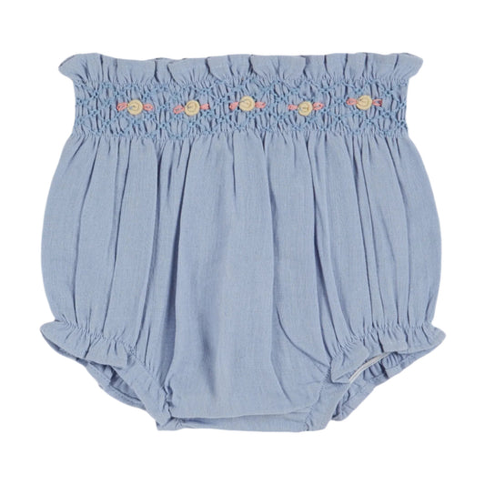 BRODE ECUME BLUE SMOCKED BLOOMER