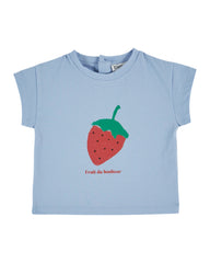 STRAWBERRY T SHIRT - BLUE