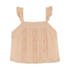 APRICOT CROCHETED BLOUSE