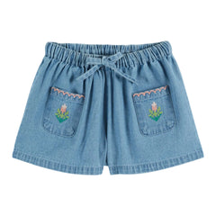 BRODE ROSE LIGHT DENIM SHORTS