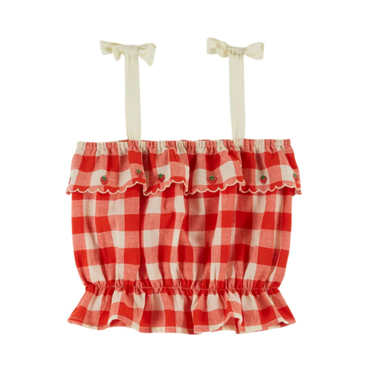 BRODEE CARREAU BLOSUE - VICHY RED