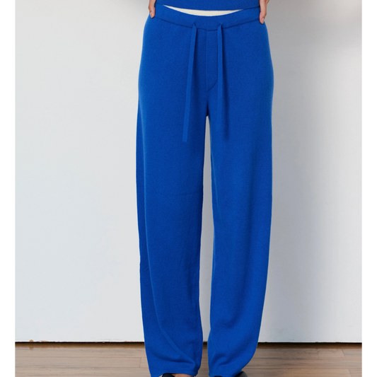 TOVE LAYERED CASHMERE PANT - LAPIS