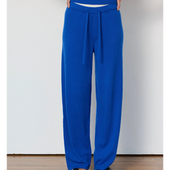 TOVE LAYERED CASHMERE PANT - LAPIS