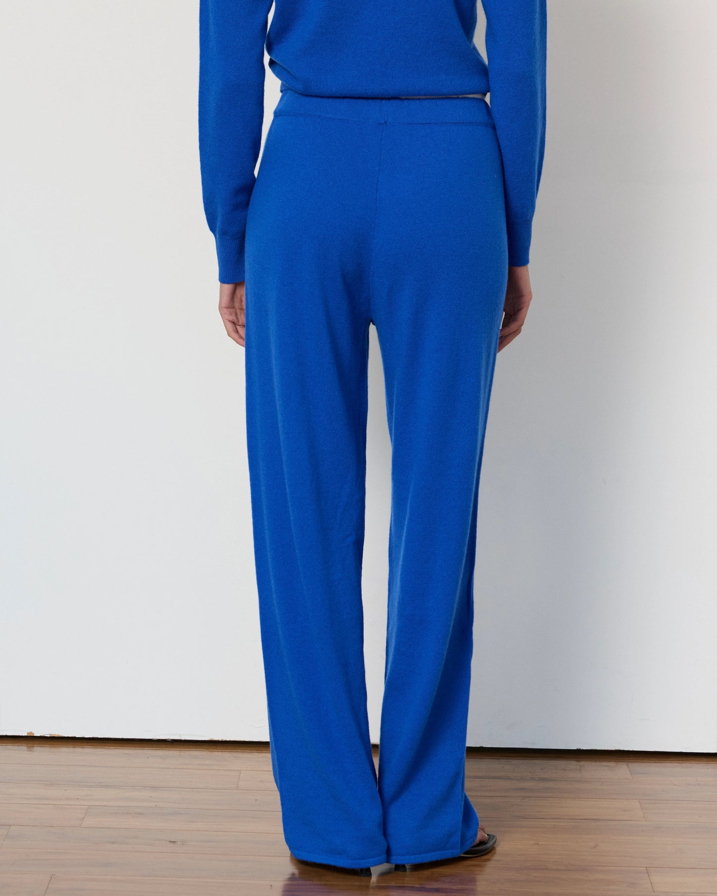 TOVE LAYERED CASHMERE PANT - LAPIS