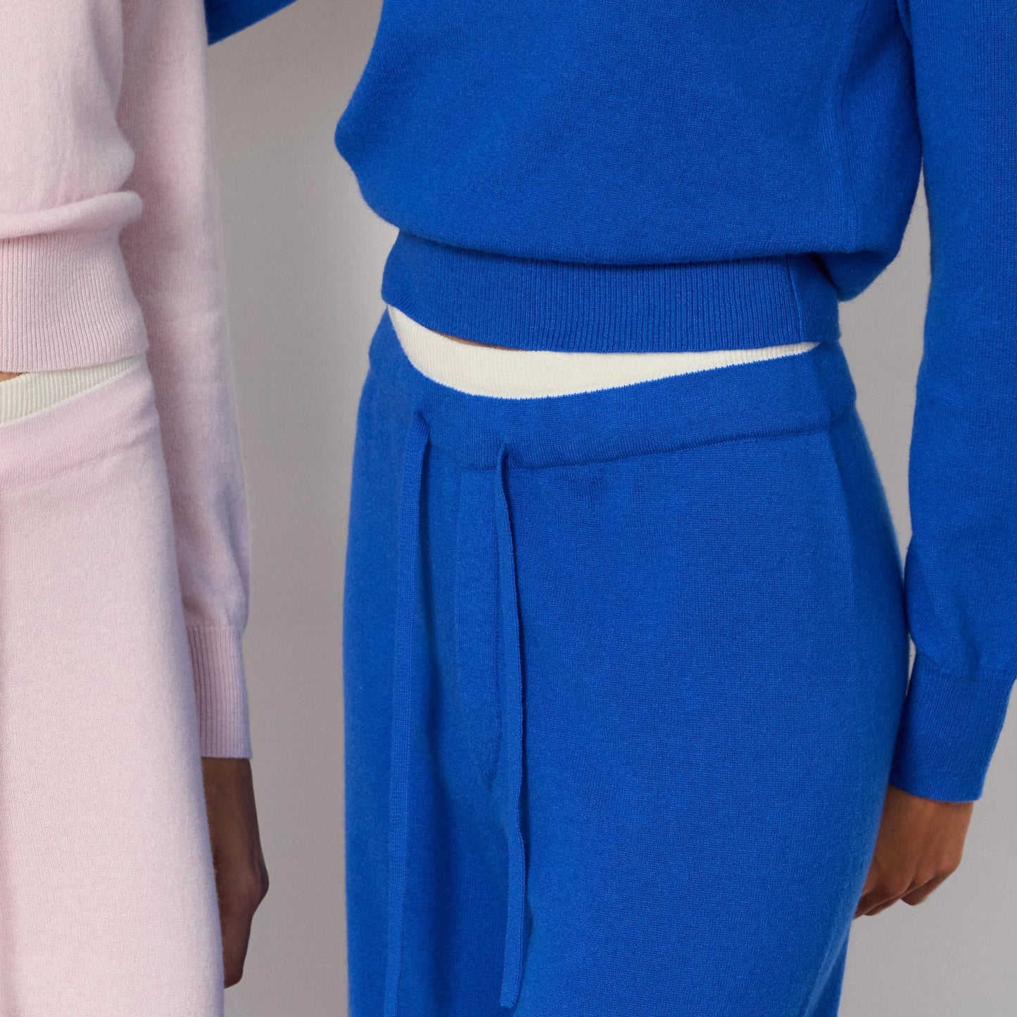 TOVE LAYERED CASHMERE PANT - LAPIS