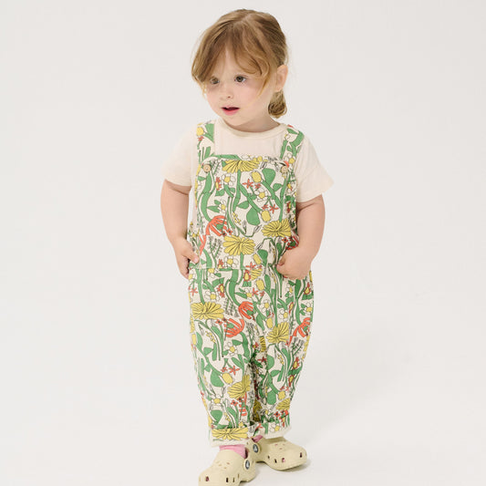 COLOR HERBALIST ALL OVER DUNGAREE OVERALLS