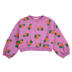 TANGERINE CROPPED SWEATSHIRT
