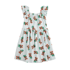 JUICY TOMATOES ALL OVER RUFFLED DRESS