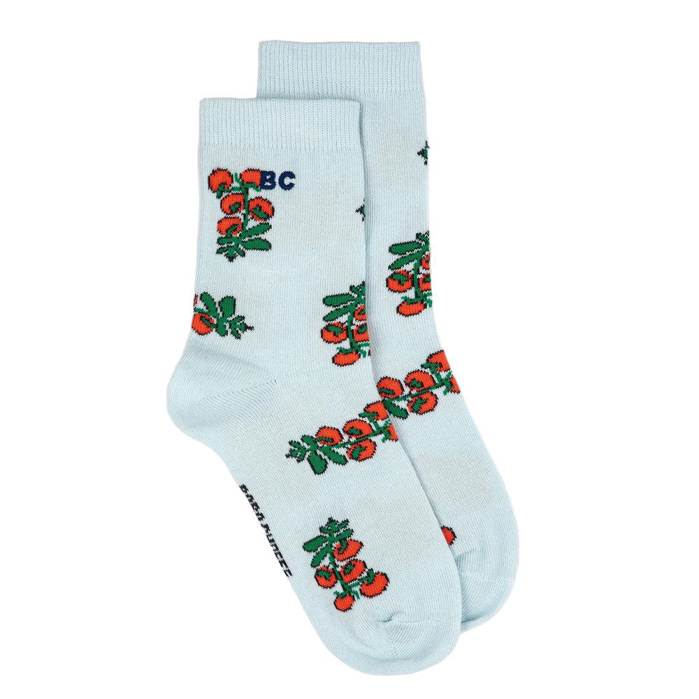 ALL OVER TOMATOES SOCK - LIGHT BLUE