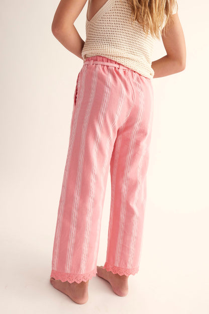 BELLA CONFETTI PINK STRIPE PANT