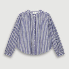 CLAYTON WOMENS WOVEN SHIRT - BLUE