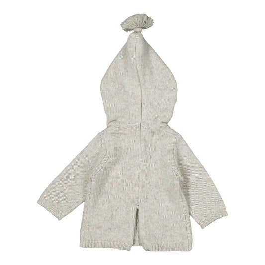 BURNOU CASHMERE HOODED SWEATER - CLOUD