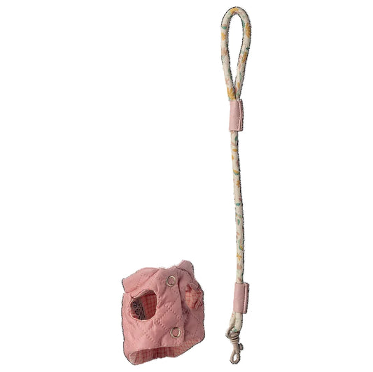 MAILEG PET SUPPLY - LEASH AND HARNESS - ROSE