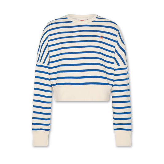 ABBY STRIPED LOGO SWEATSHIRT