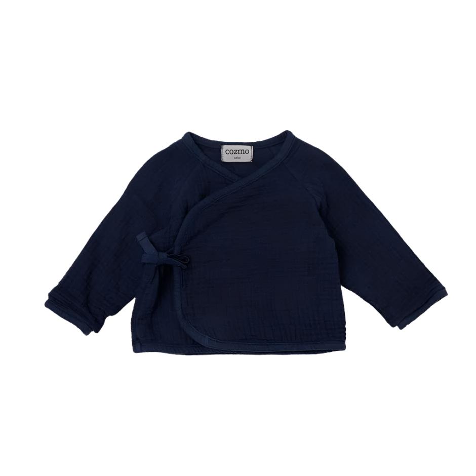 DENIS GAUZE BABY TOP - NAVY