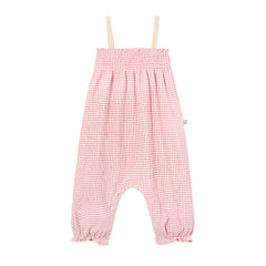 DORA PINK GINGHAM JUMPSUIT