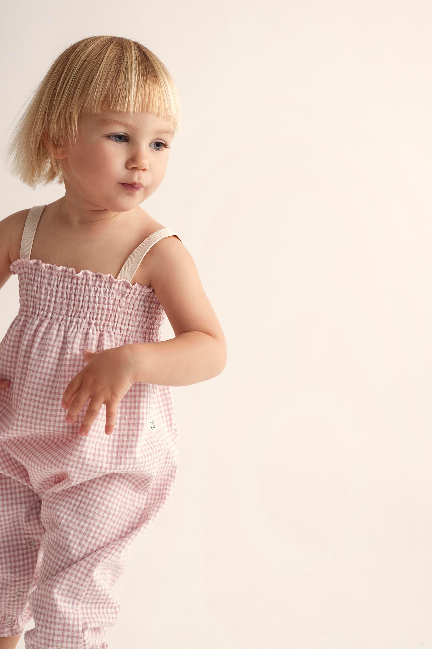 DORA PINK GINGHAM JUMPSUIT
