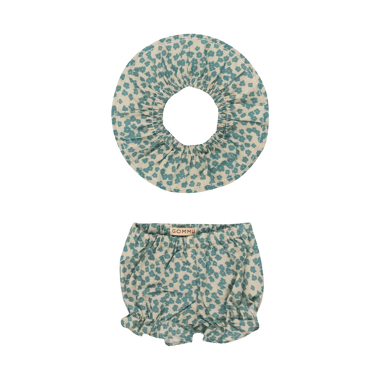 GOMMU SHORT & COLLAR - GREEN FLORAL