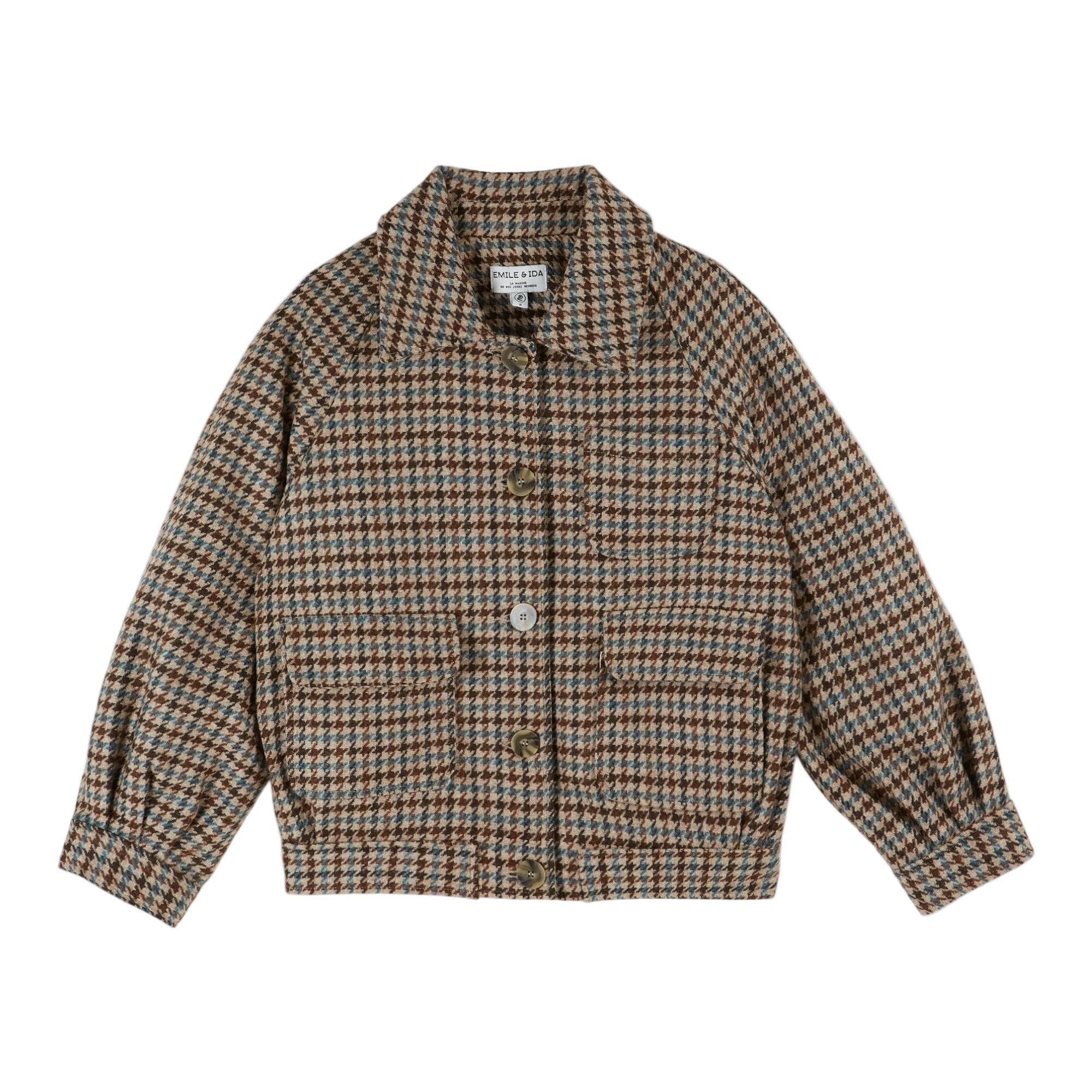 Plaid shirt with a collar on a white background — Little-ish