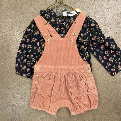 SALOPETTE VELOUR OVERALL SHORTS