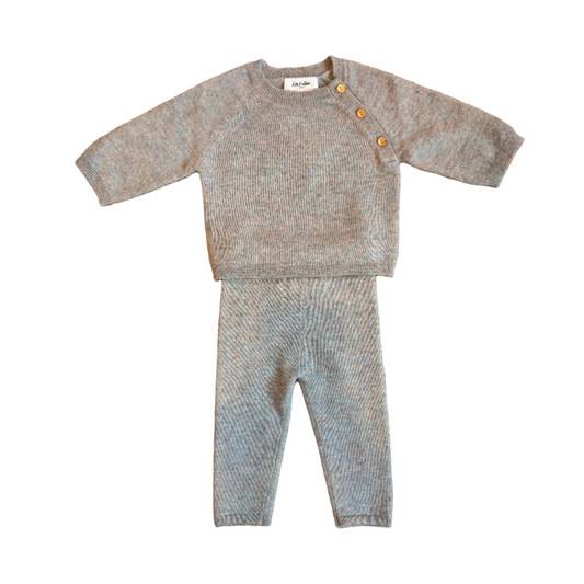 LES. LUTINS CASHMERE SWEATER & PANTS SET - STORM