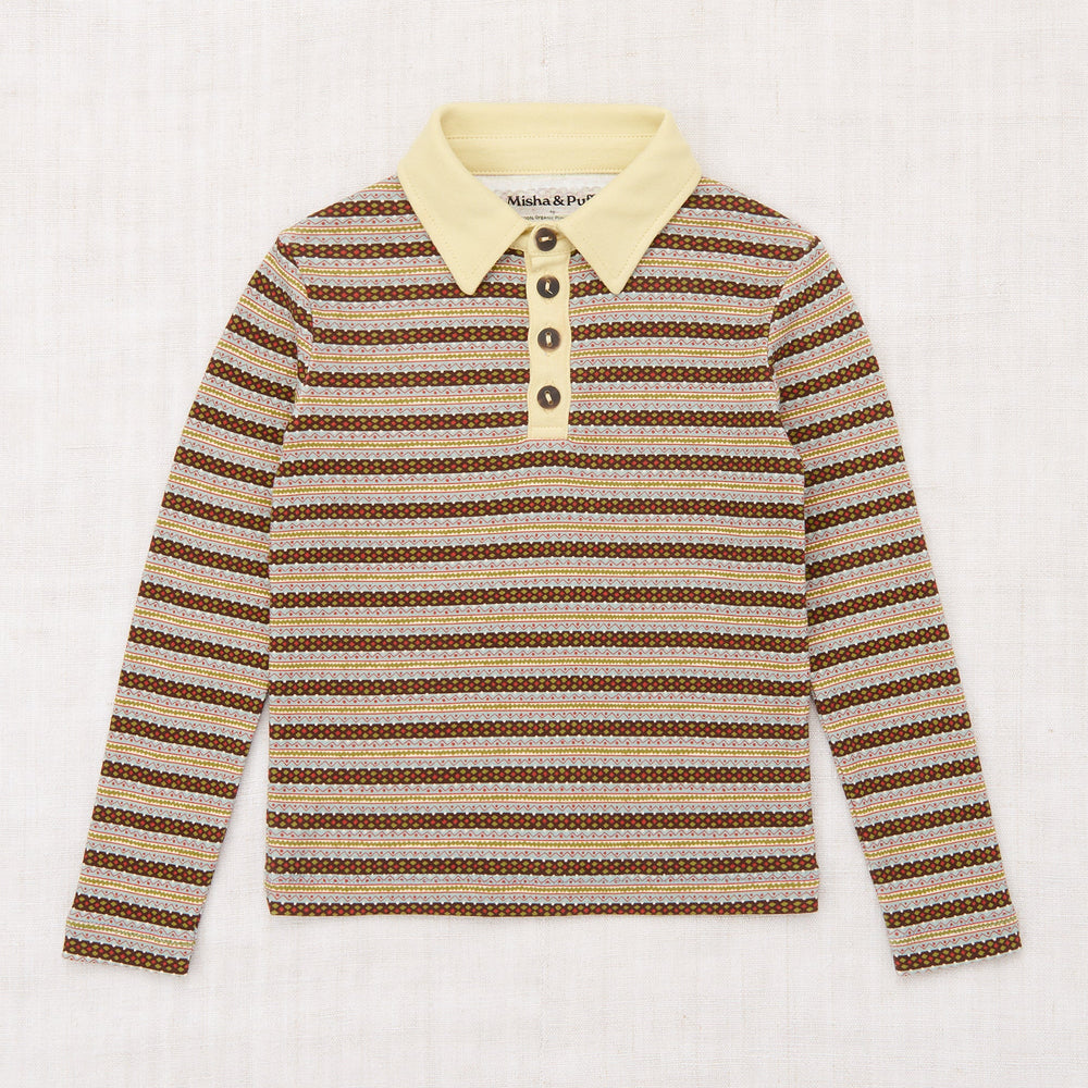 OVERCAST RODEO LONG SLEEVE POLO - OVERCAST