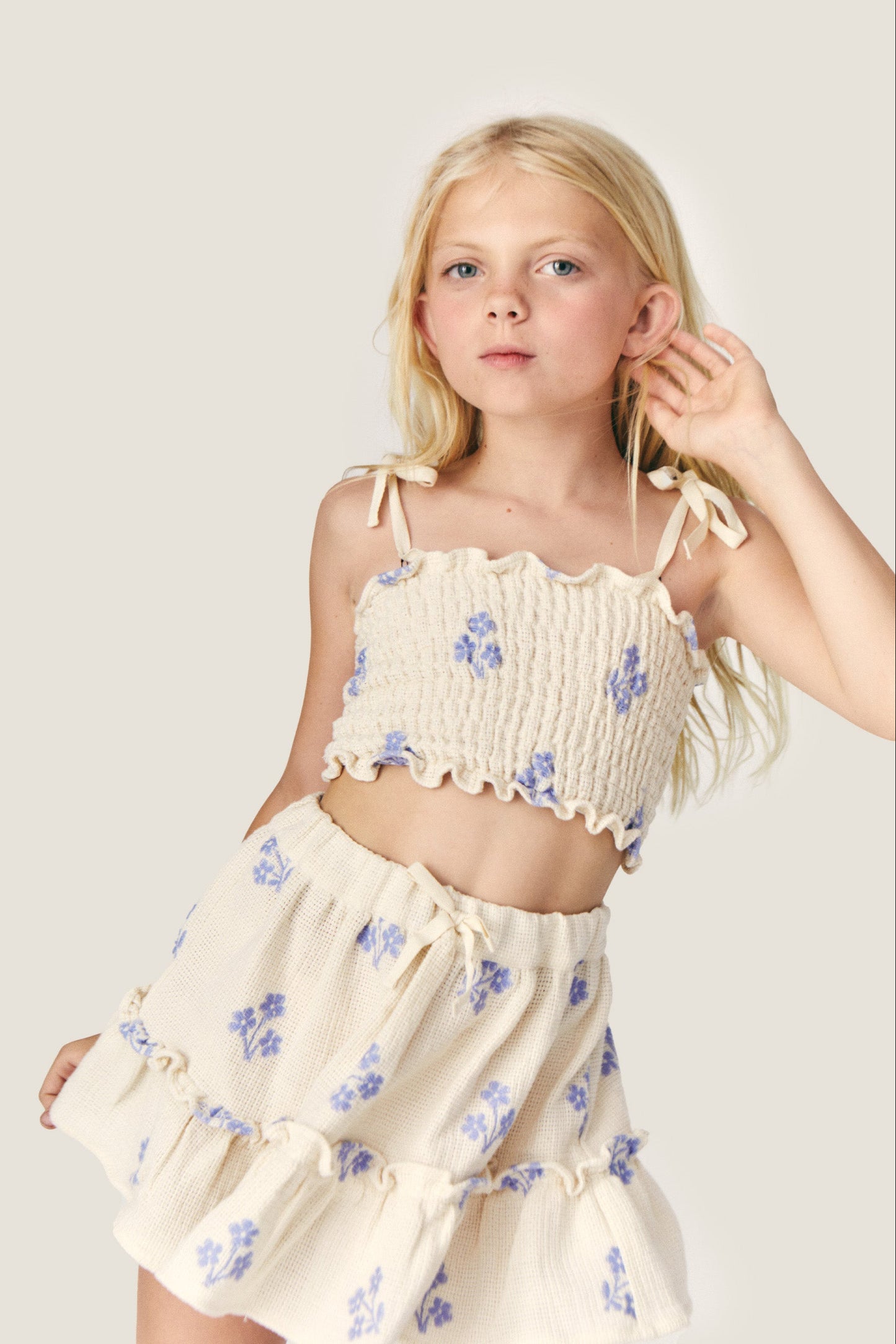 SANDRINE FLORAL JACARD SKIRT