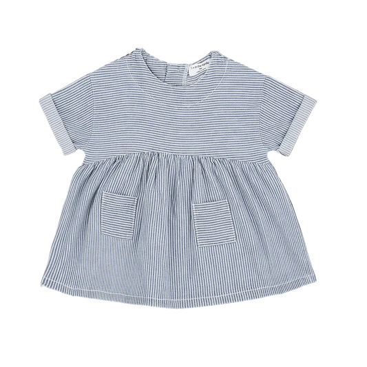 MARGALIDA RAILROAD STRIPE DENIM DRESS