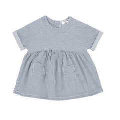 MARGALIDA RAILROAD STRIPE DENIM DRESS