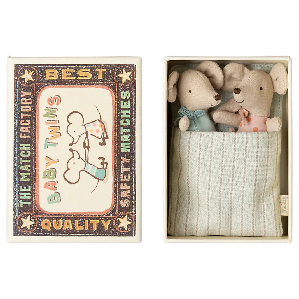 MAILEG BABY MICE TWINS IN MATCHBOX