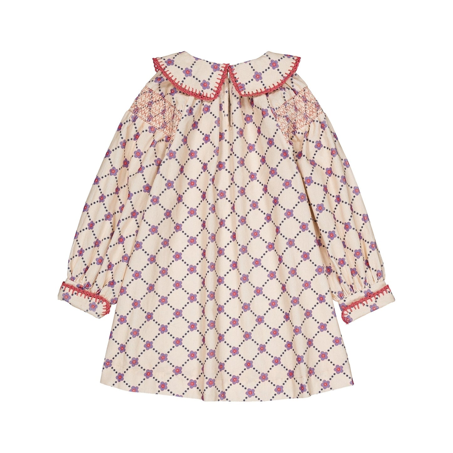 MARTHA FLORAL CHECK GIRLS DRESS