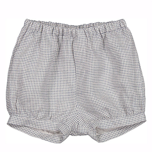 PAVI MINI CHECK LINEN BLOOMER PANT