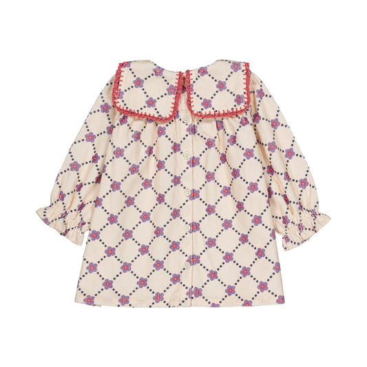 PRALINETTE BABY FLORAL CHECK DRESS