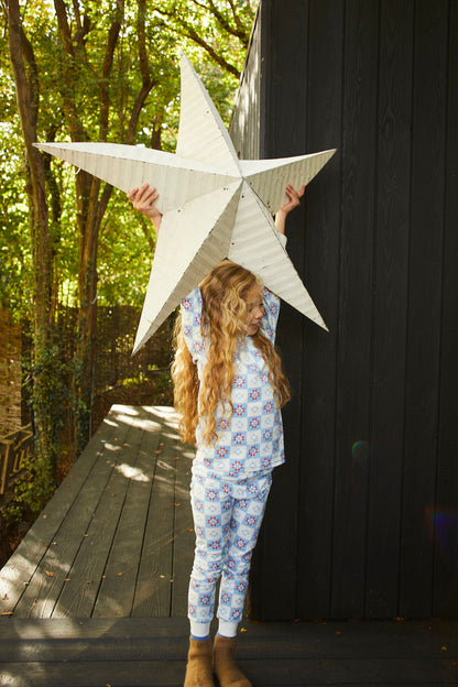 STAR PATCHWORK SLEEPSUIT