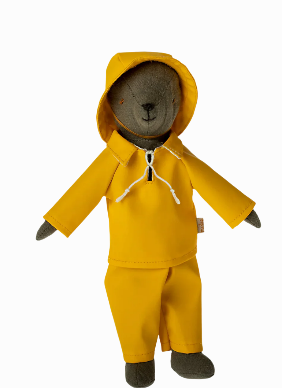 MAILEG TEDDY DAD RAINWEAR WITH HAT