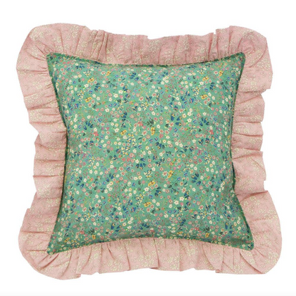 LIBERTY OF LONDON RUFFLE CUSHION DONNA LEIGH & CAPEL